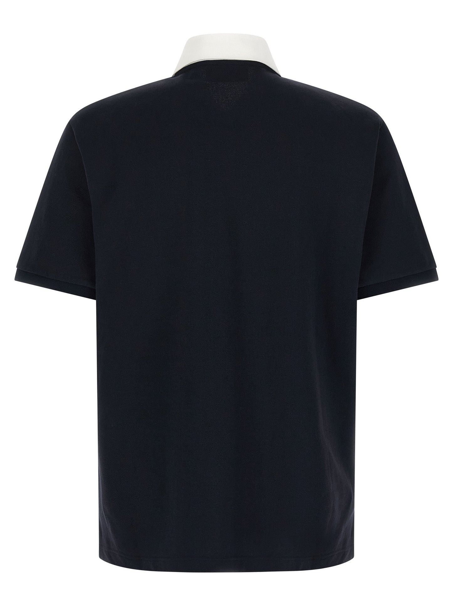 Blue Cotton Polo Shirt