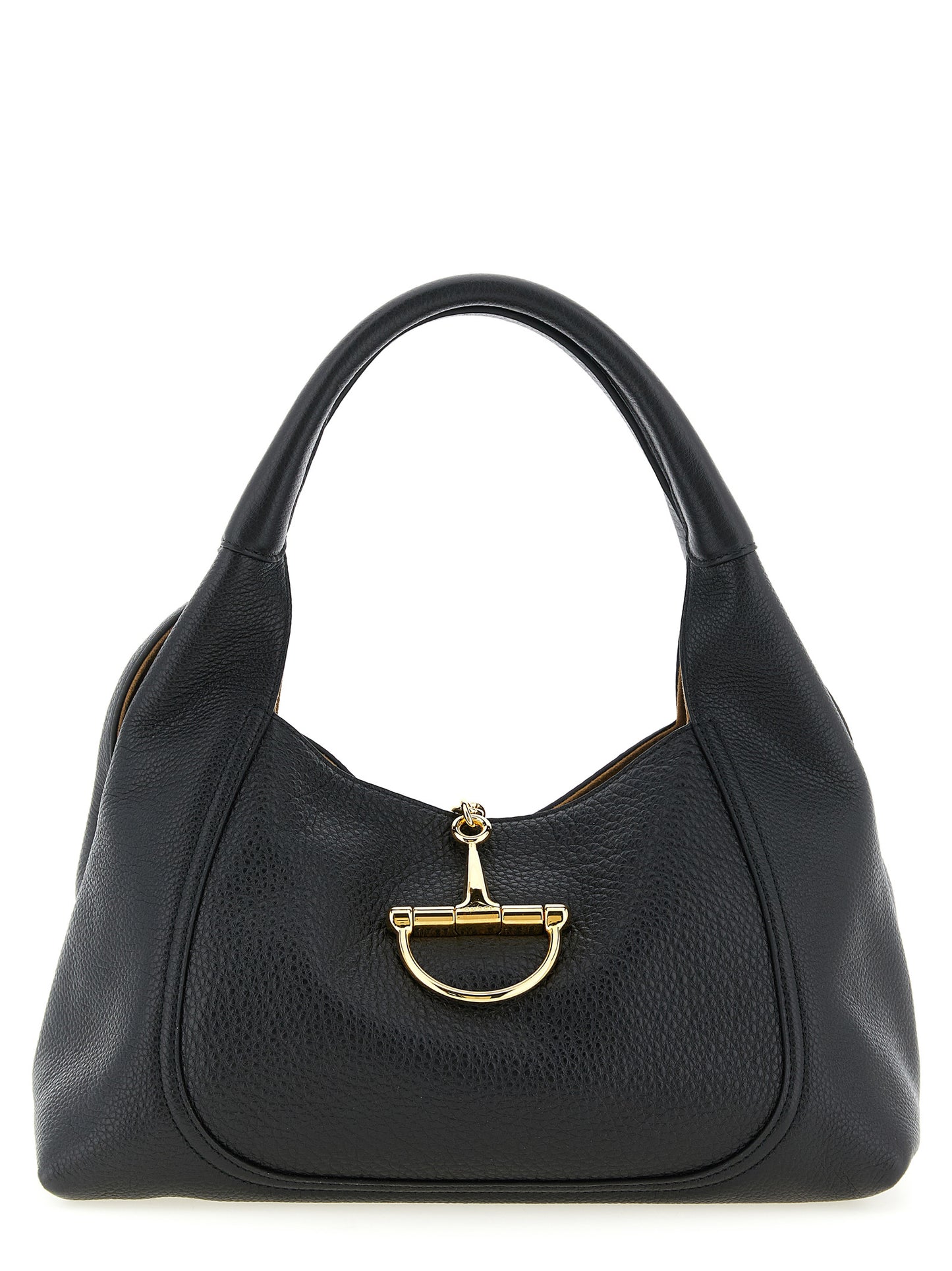 Black Calfskin Shoulder Bag