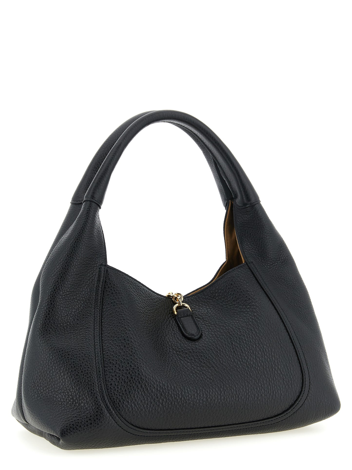 Black Calfskin Shoulder Bag