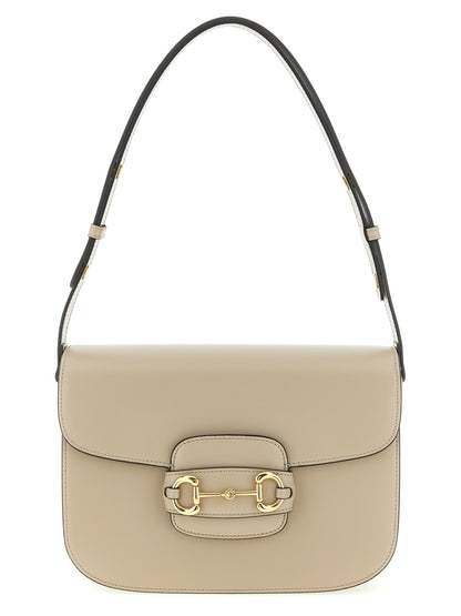 Beige Calfskin Shoulder Bag
