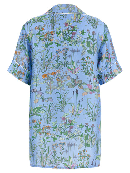 Blue Silk Blouse