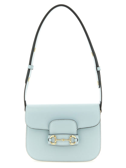 Blue Calfskin Shoulder Bag
