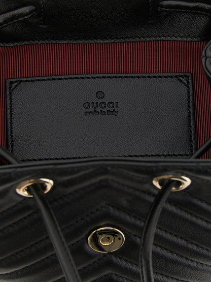 Black Lamb Leather Backpack