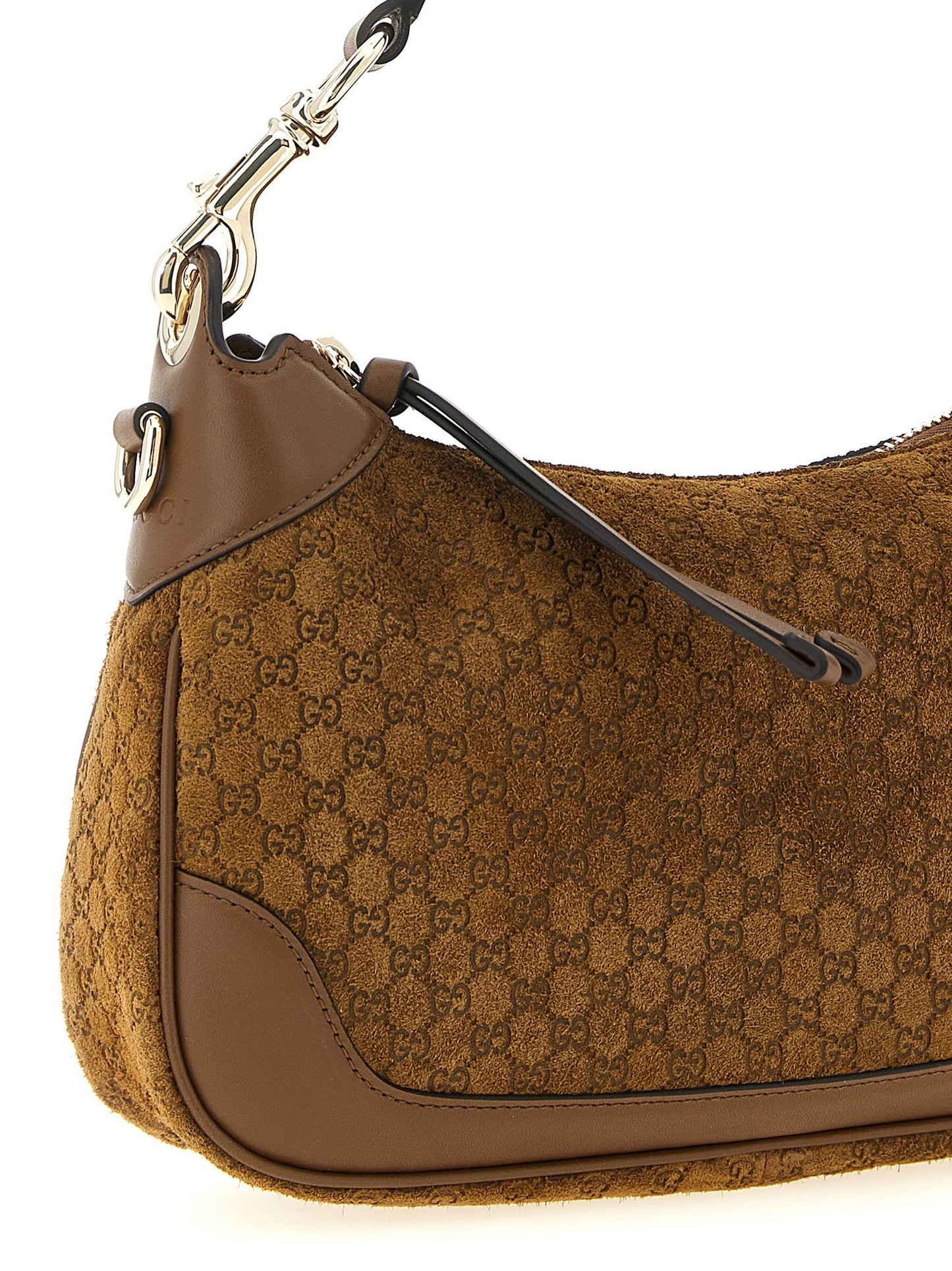 Brown Calfskin Shoulder Bag