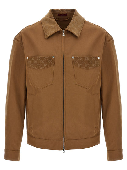 Brown Cotton Full-Length Jacket