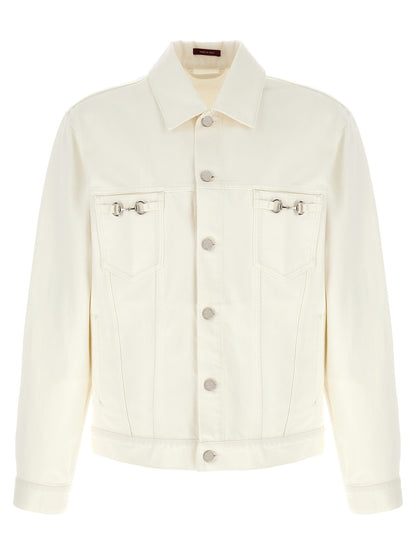 White Cotton Denim Jacket