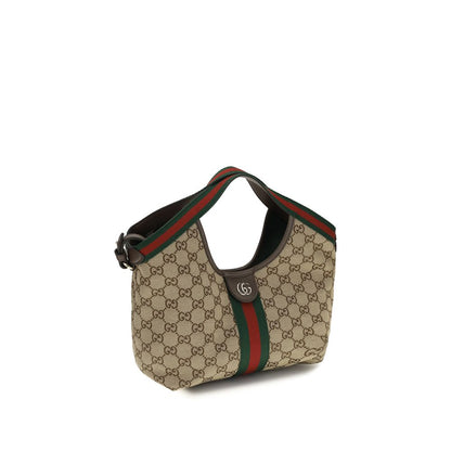 Beige Fabric Shoulder Bag