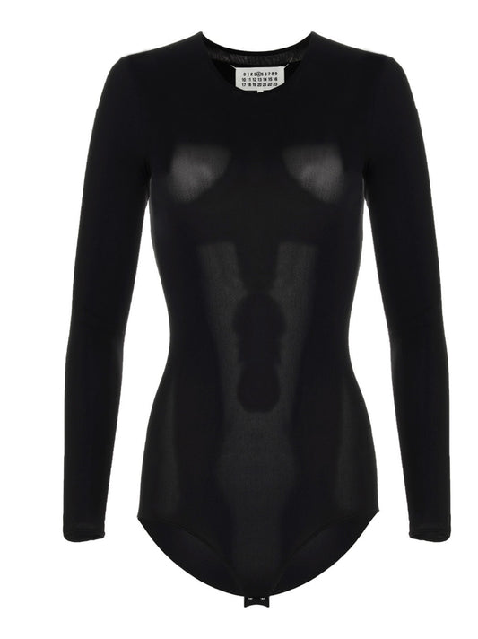 Black Polyamide Bodysuit