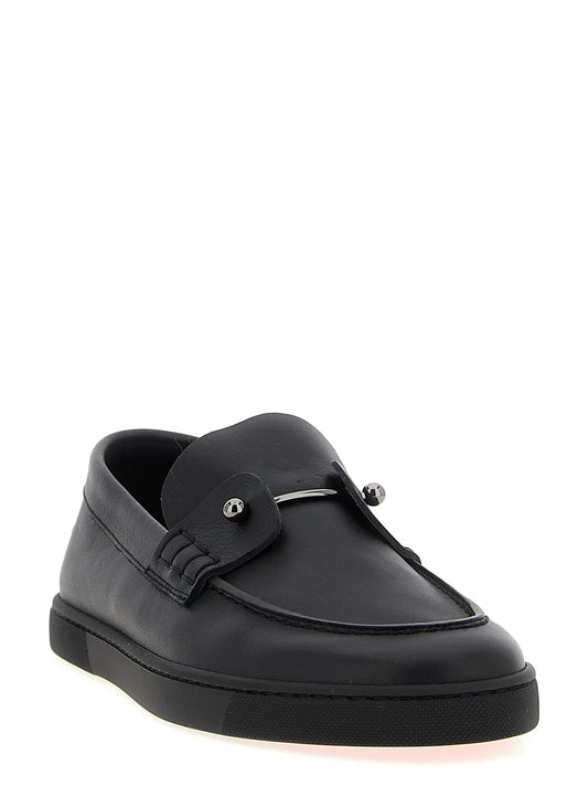 Black Calfskin Slip-On Loafers