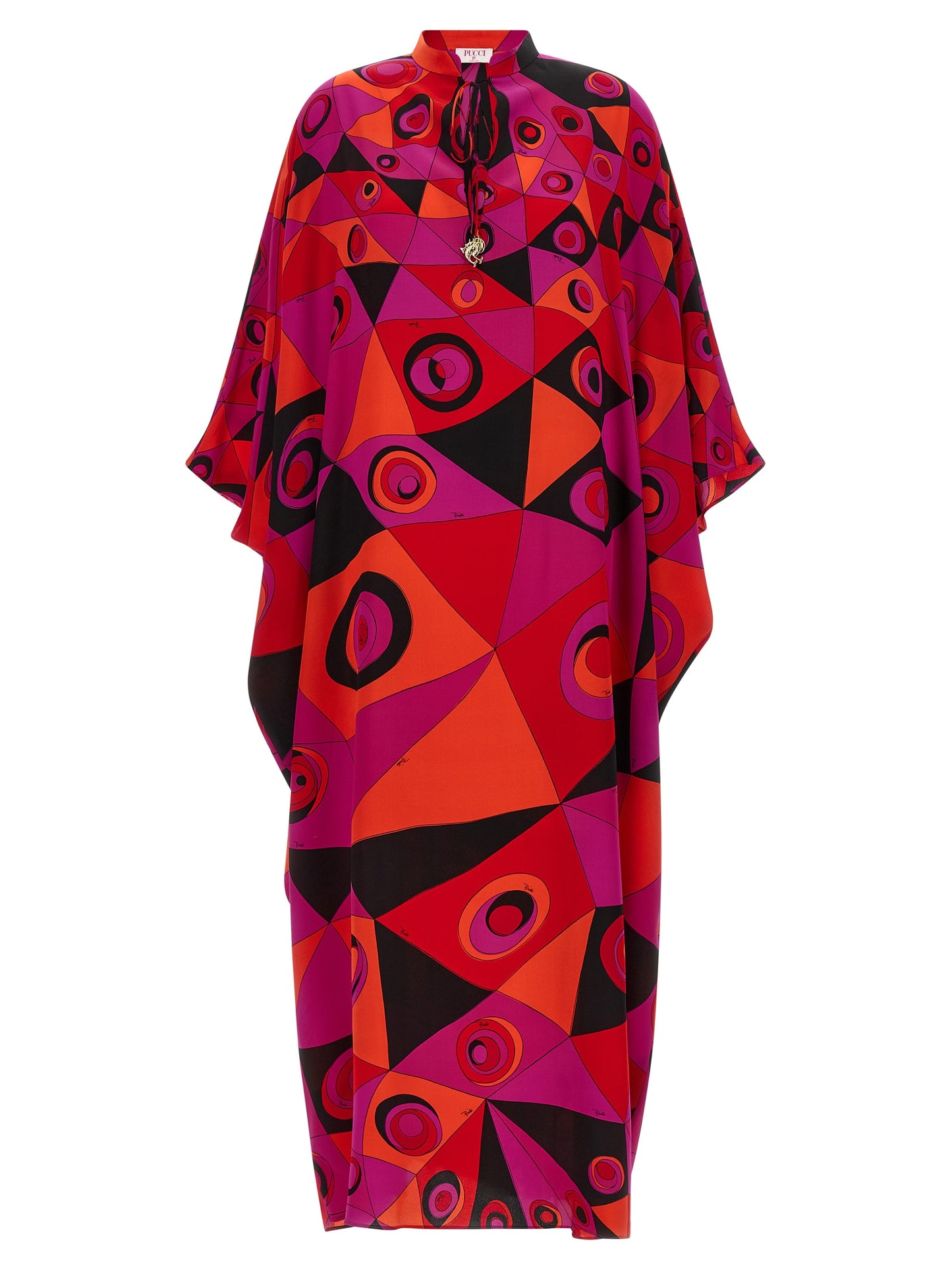 Fuchsia Silk Long Dress