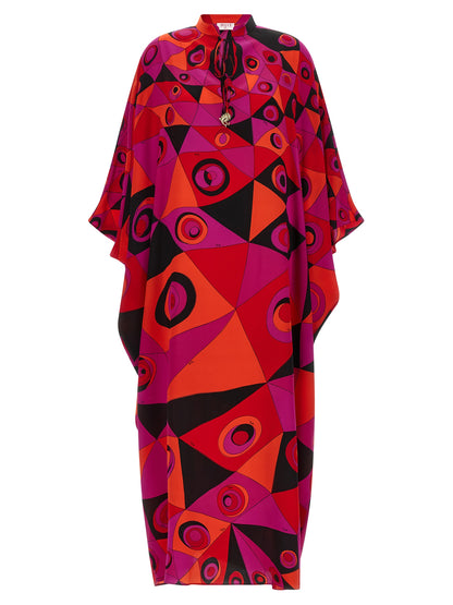 Fuchsia Silk Long Dress