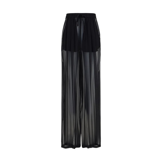Black Silk Casual Pants