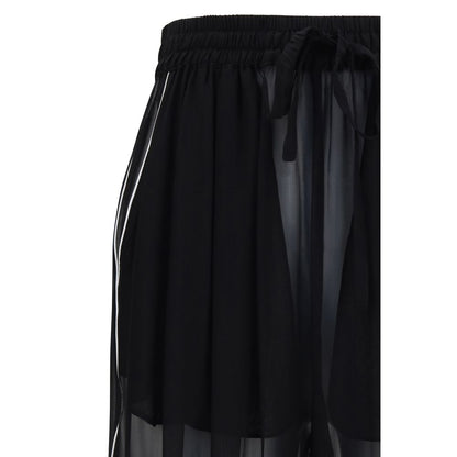 Black Silk Casual Pants