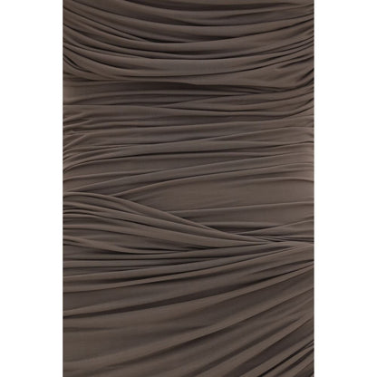 Brown Copper Cocktail Dress