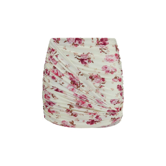 Beige Polyamide Mini Skirt