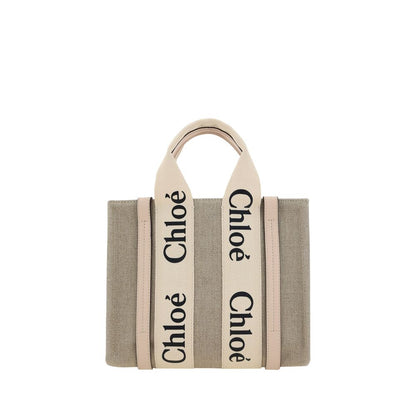 Brown Linen Handbag