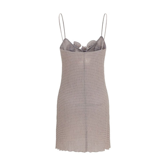 Beige Lyocell Casual Dress