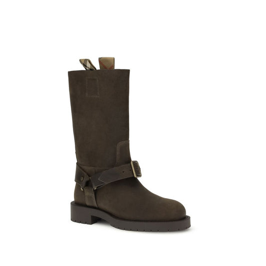 Brown Calf Leather Bos Taurus Lace-Up Boots