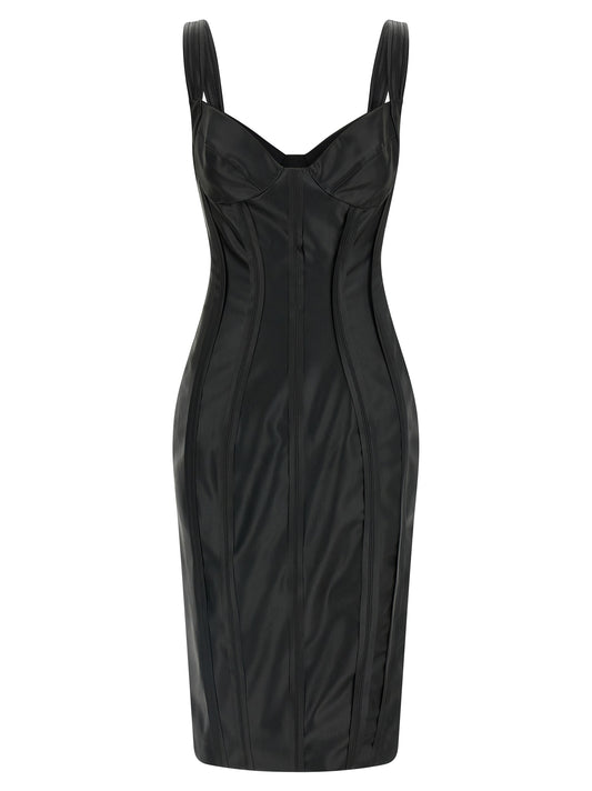 Black Viscose Midi Dress