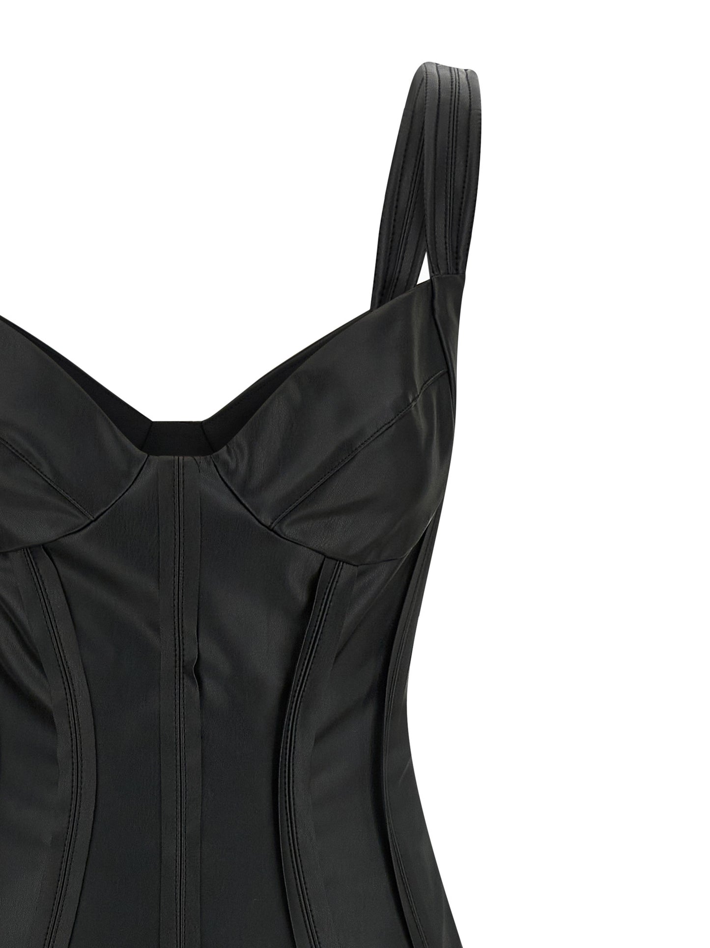 Black Viscose Midi Dress