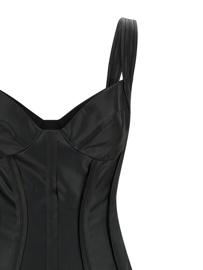 Black Viscose Midi Dress