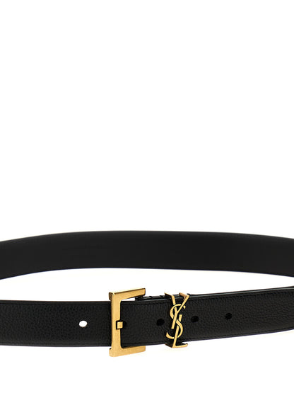 Black Calfskin Regular Belt