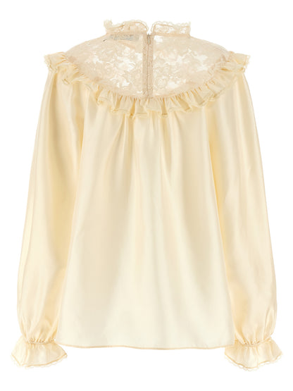Beige Silk Blouse