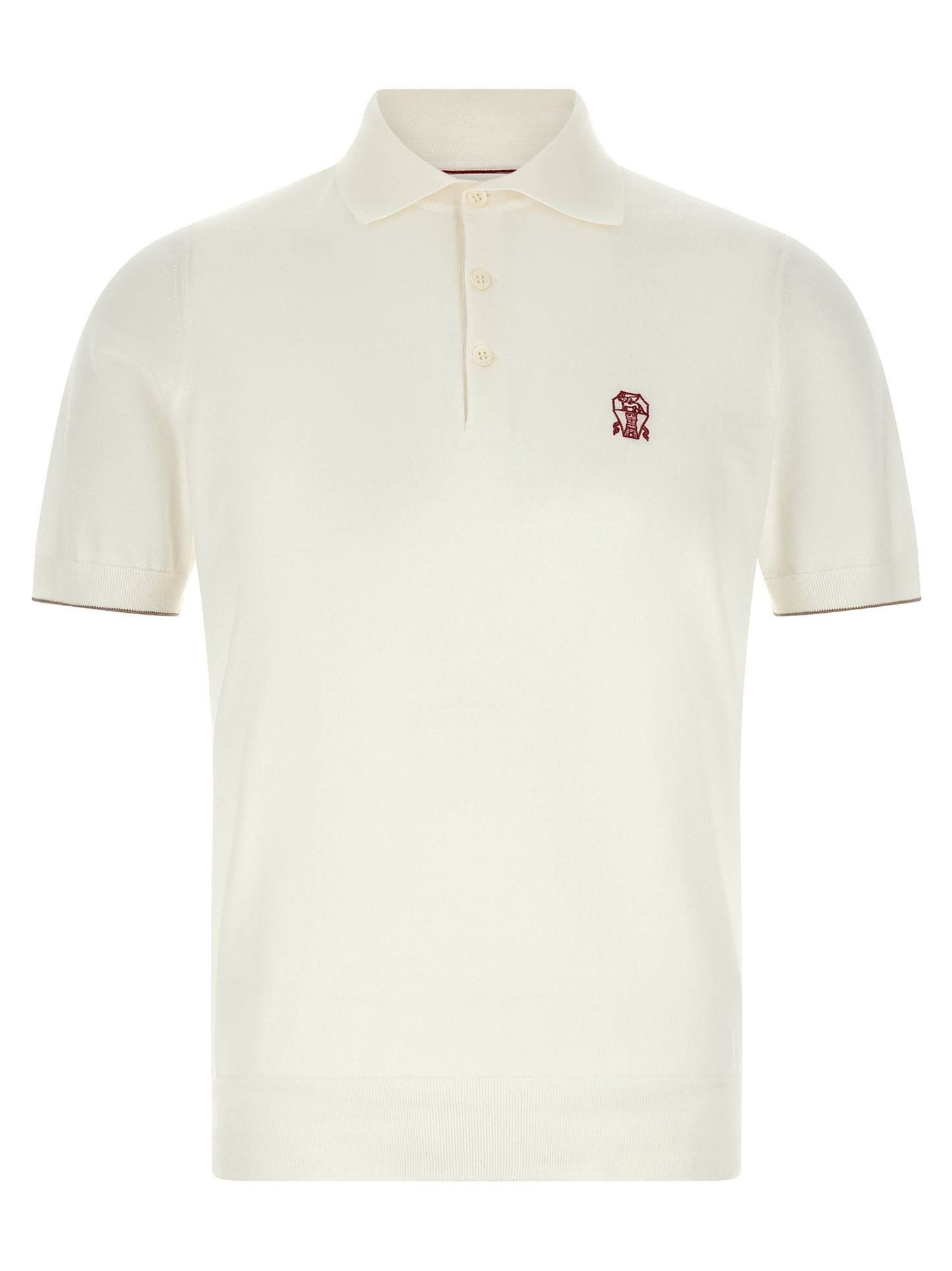 White Cotton Polo Shirt
