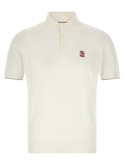 White Cotton Polo Shirt