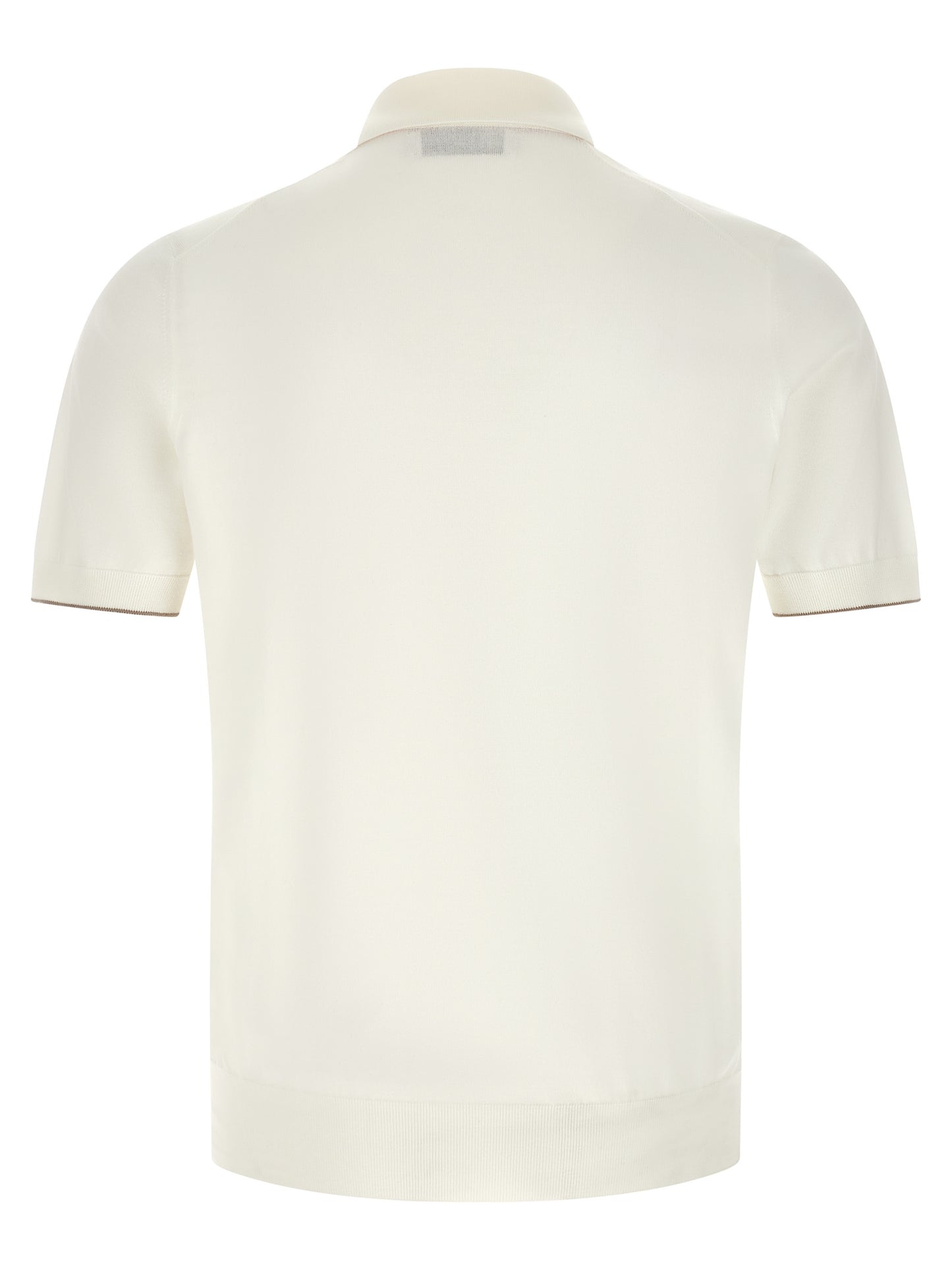 White Cotton Polo Shirt