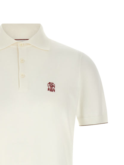 White Cotton Polo Shirt