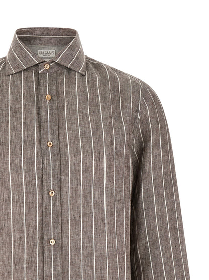 Brown Linen Blouse