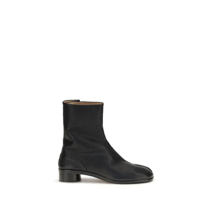 Black Calf Leather Bos Taurus Ankle Boots