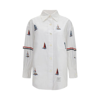White Cotton Pattern Shirt