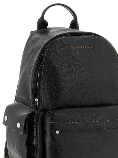 Black Calfskin Backpack
