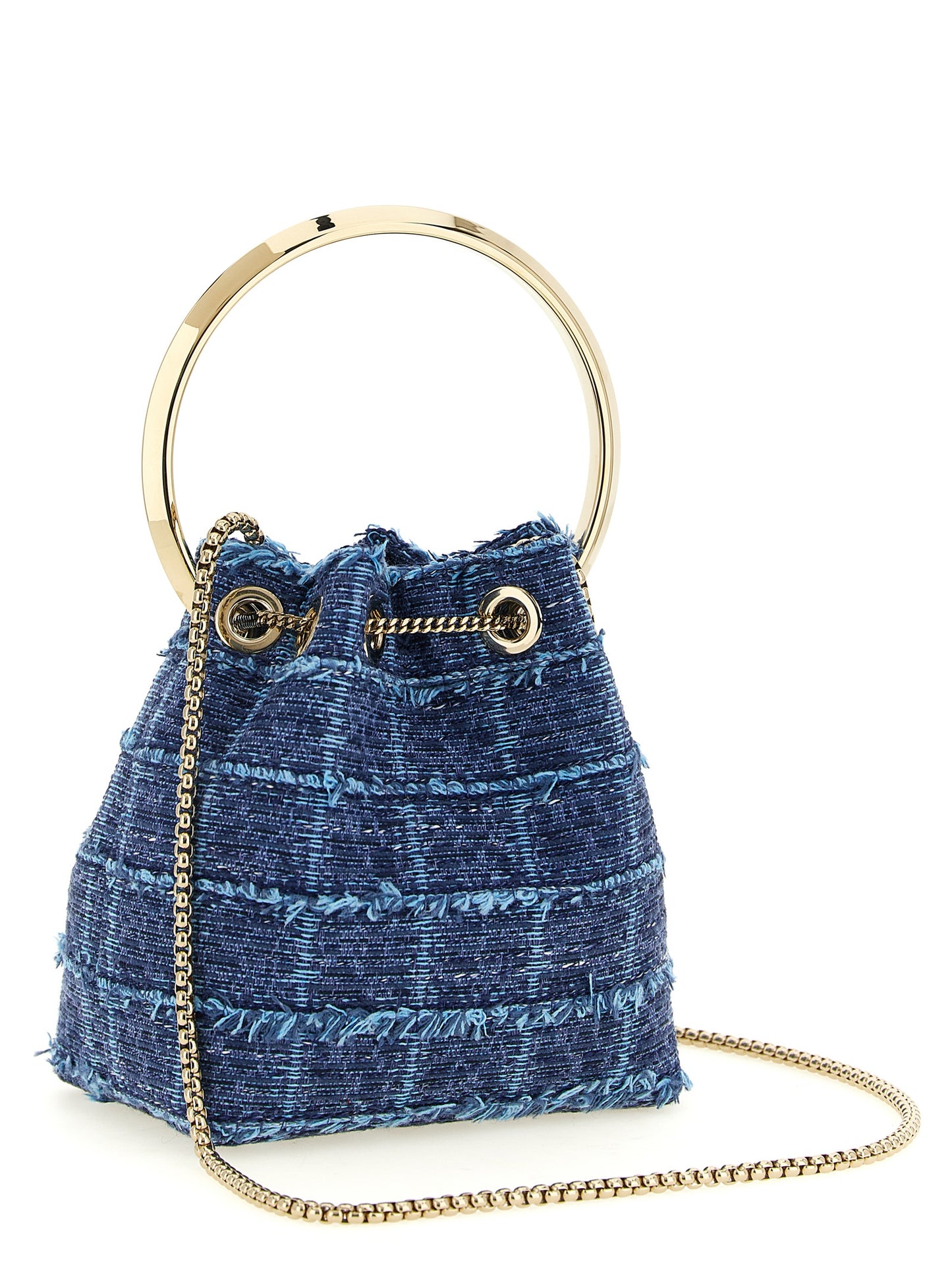 Blue Fabric Handbag