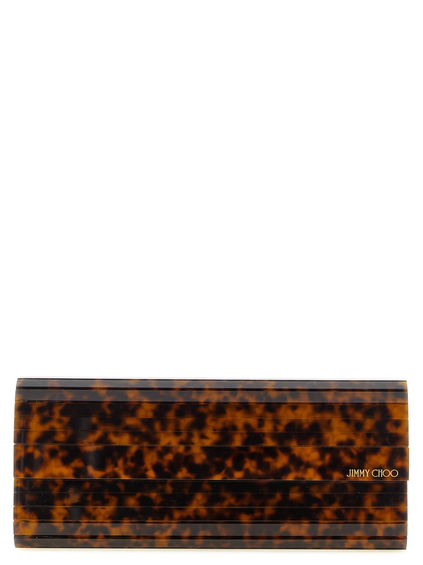 Beige Polyester Clutch Bag