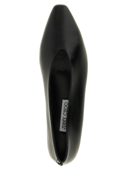 Black Leather Ballet Flats