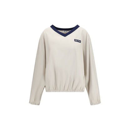 Beige Recycled Polyester Sweatshirt