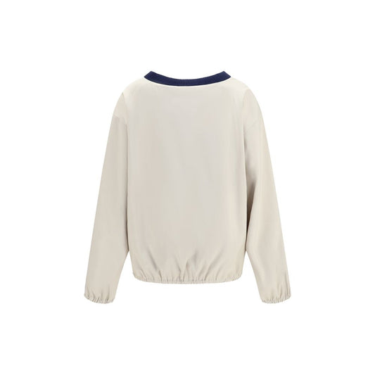 Beige Recycled Polyester Sweatshirt