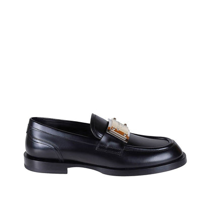 Black Calfskin Slip-On Loafers