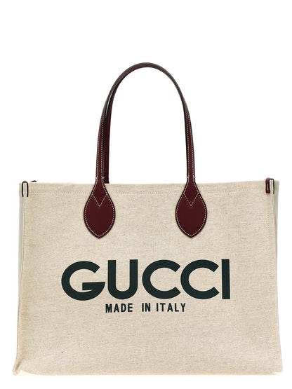Beige Polyethylene Tote Bag