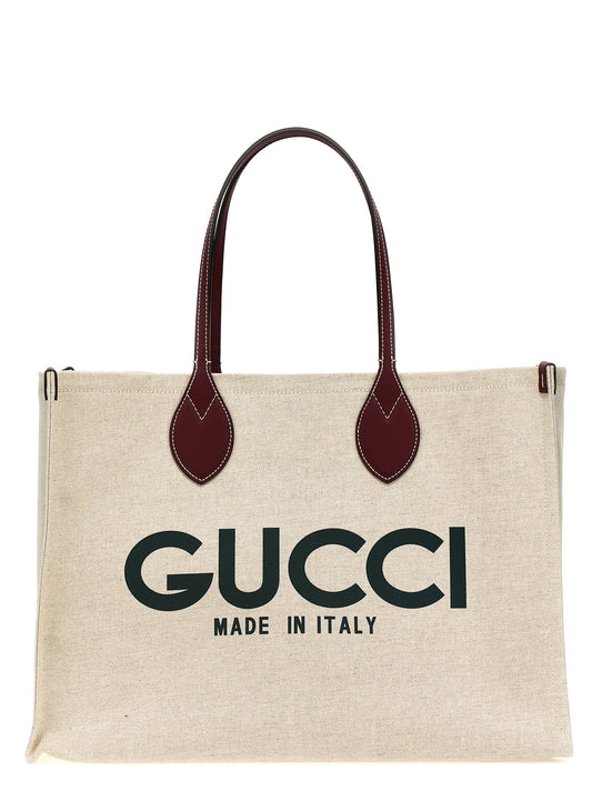 Beige Polyethylene Tote Bag