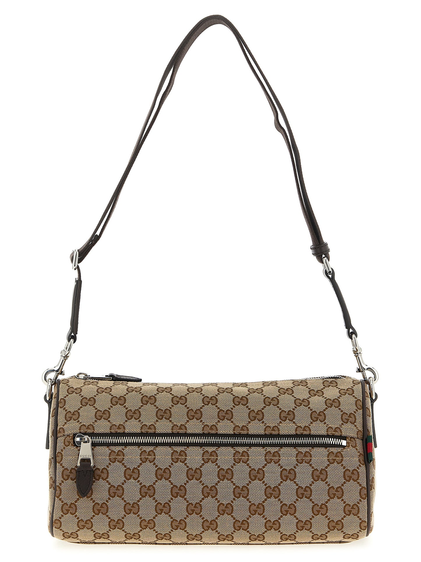 Beige Polyester Crossbody Bag