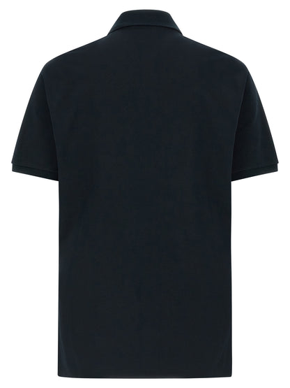 Blue Cotton Polo Shirt