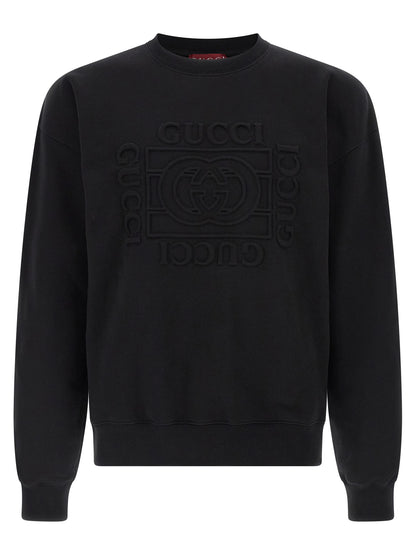 Black Cotton Sweatshirt