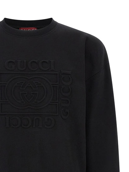 Black Cotton Sweatshirt