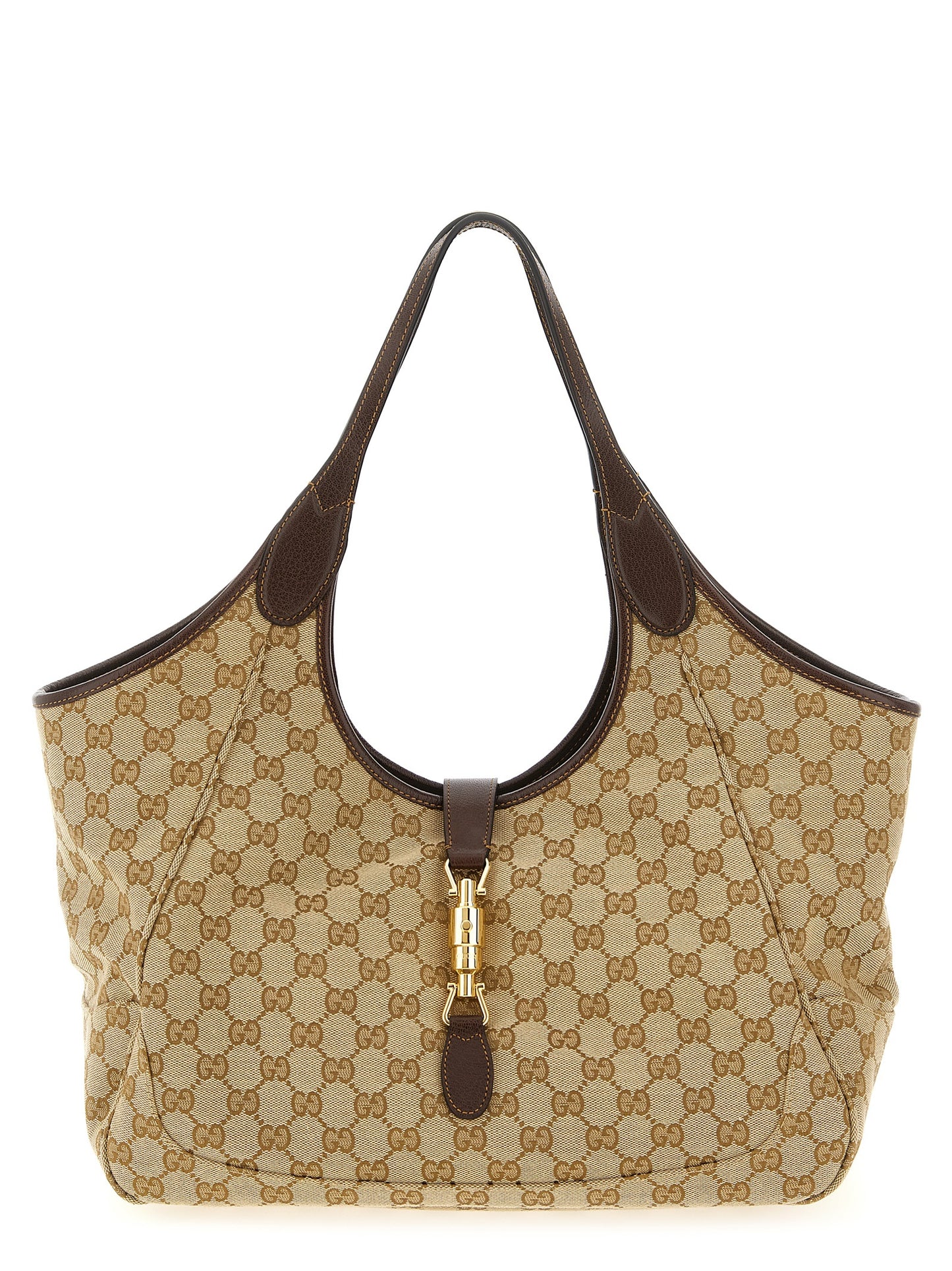 Beige Polyester Tote Bag