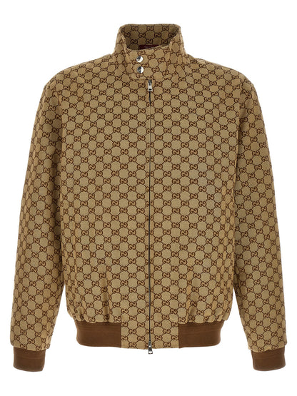Beige Cotton Bomber