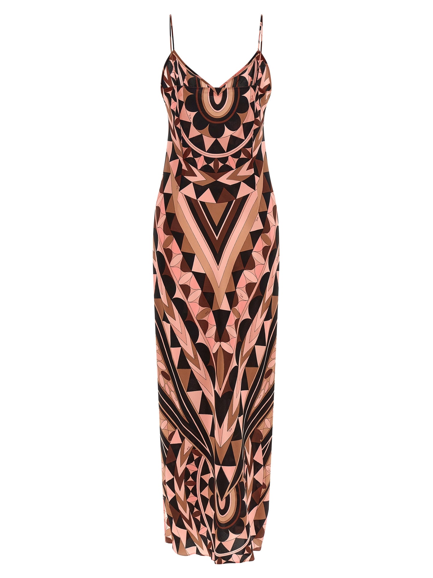 Multicolor Silk Long Dress